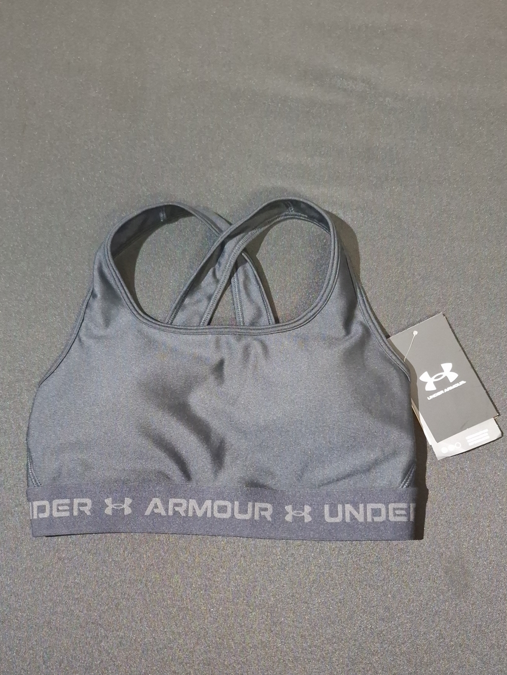 Under Armour Women's Charcoal Crossback Sports Bra